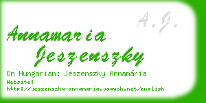 annamaria jeszenszky business card